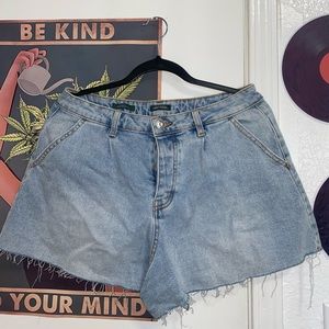 blue denim shorts